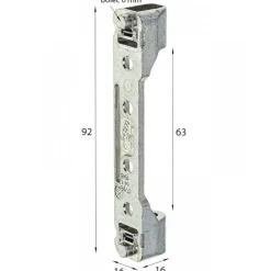 Palier de compas M6/4 pour mécanisme oscillo-battants PVC FERCO