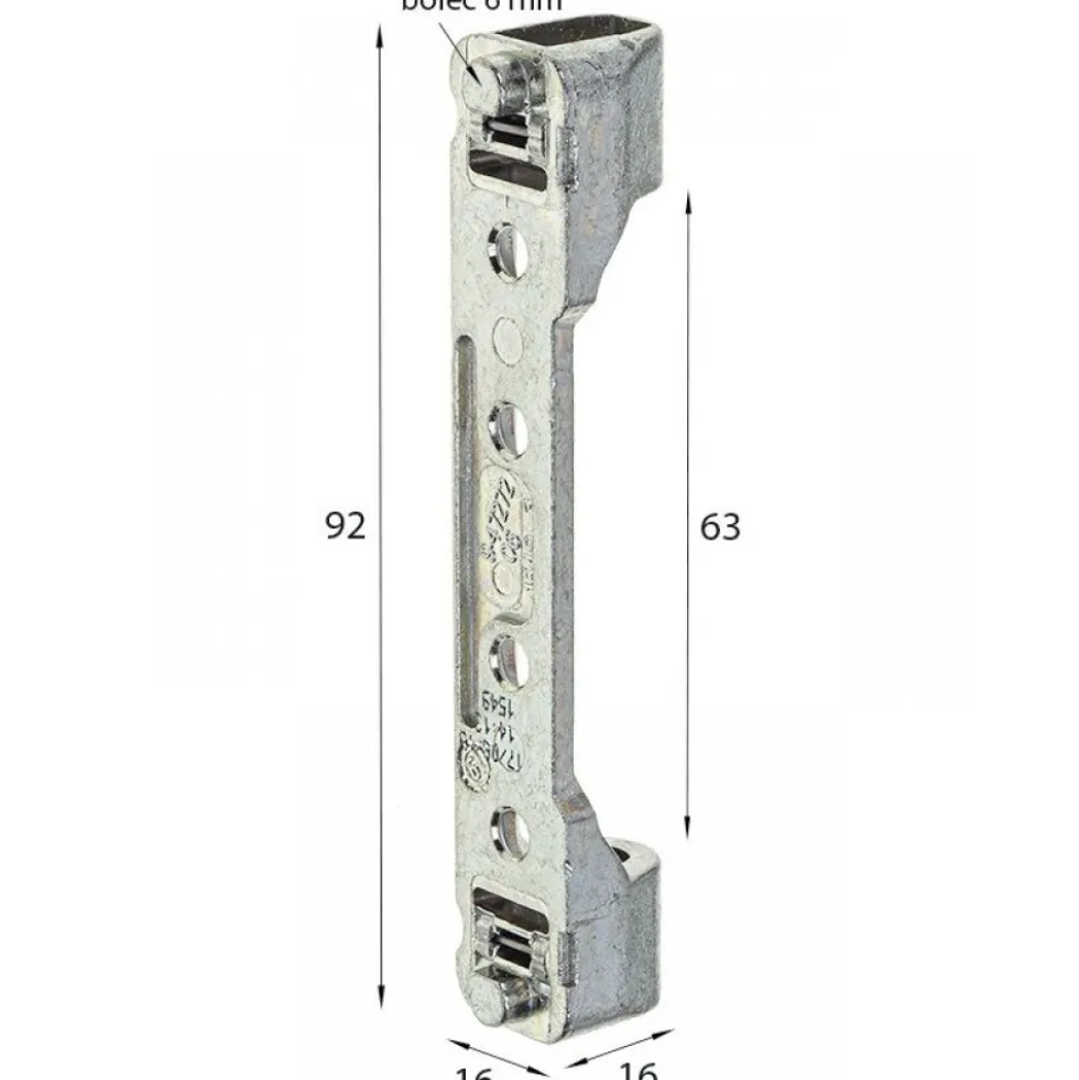Palier de compas M6/4 pour mécanisme oscillo-battants PVC FERCO