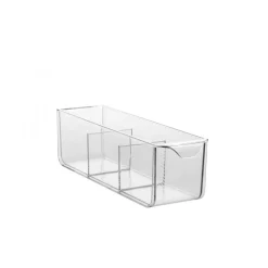 Panier de rangement transparent pour barres de support coulissantes AMBOS