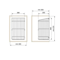 Panier à linge avec système pour porte basculante - en acier chromé EMUCA