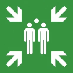 Panneau de signalisation - rigide - rassemblement extérieur NOVAP