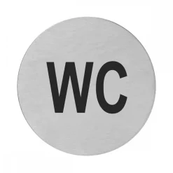 Panneau indicateur mural rond en inox satiné - pour sanitaires - x10 KARCHER DESIGN
