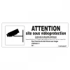 Panneau rigide "Attention site sous vidéoprotection" - 330x120 mm NOVAP