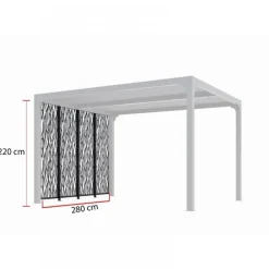 4 panneaux moucharabieh pour côté de 3 m - gris anthracite HABRITA