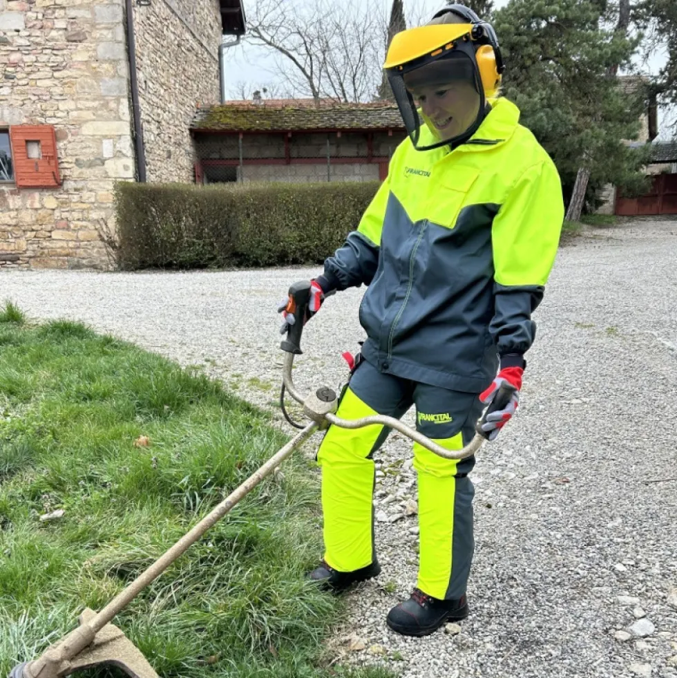 Pantalon de débroussaillage noir et jaune fluo LURE FRANCITAL