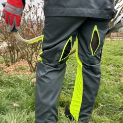Pantalon de débroussaillage noir et jaune fluo LURE FRANCITAL