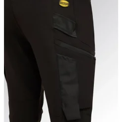 Pantalon de travail déperlant FREEDOM noir et motif camouflage kaki Diadora Utility