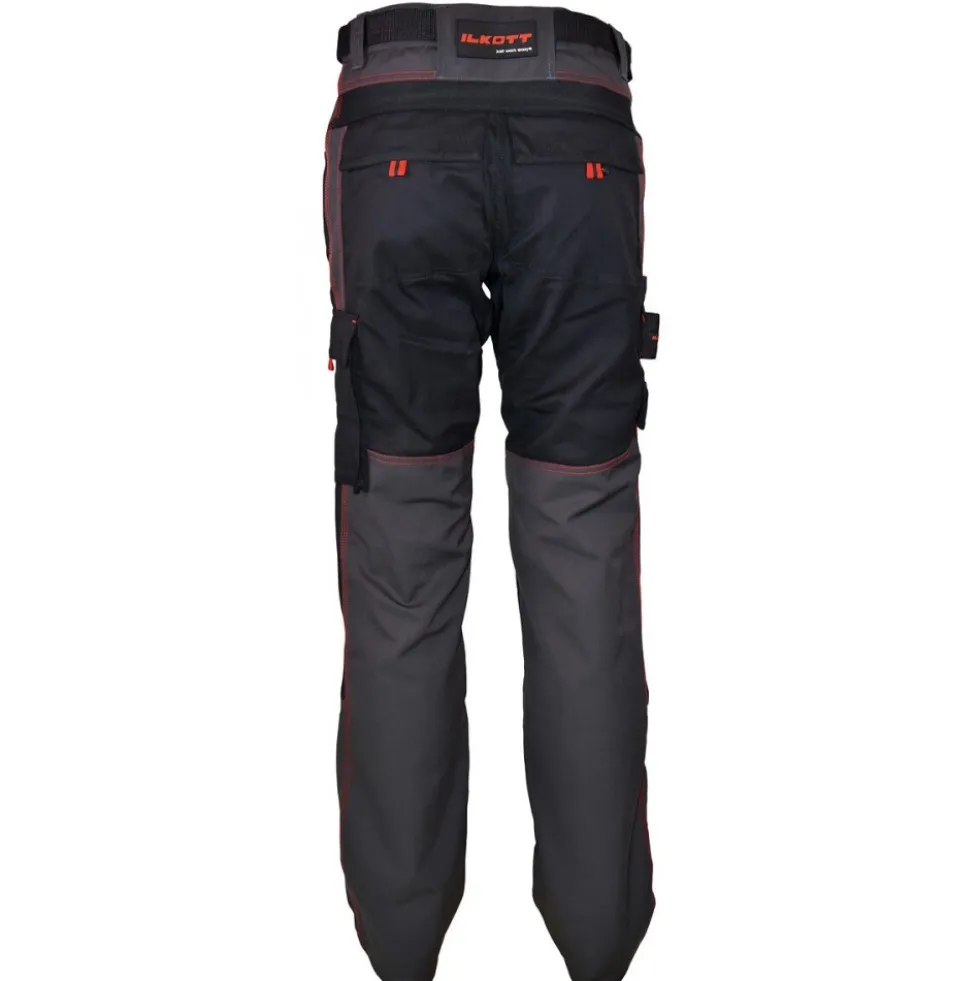 Pantalon ultra ergonomique sans genouillères YP76 - noir et gris ILKOTT