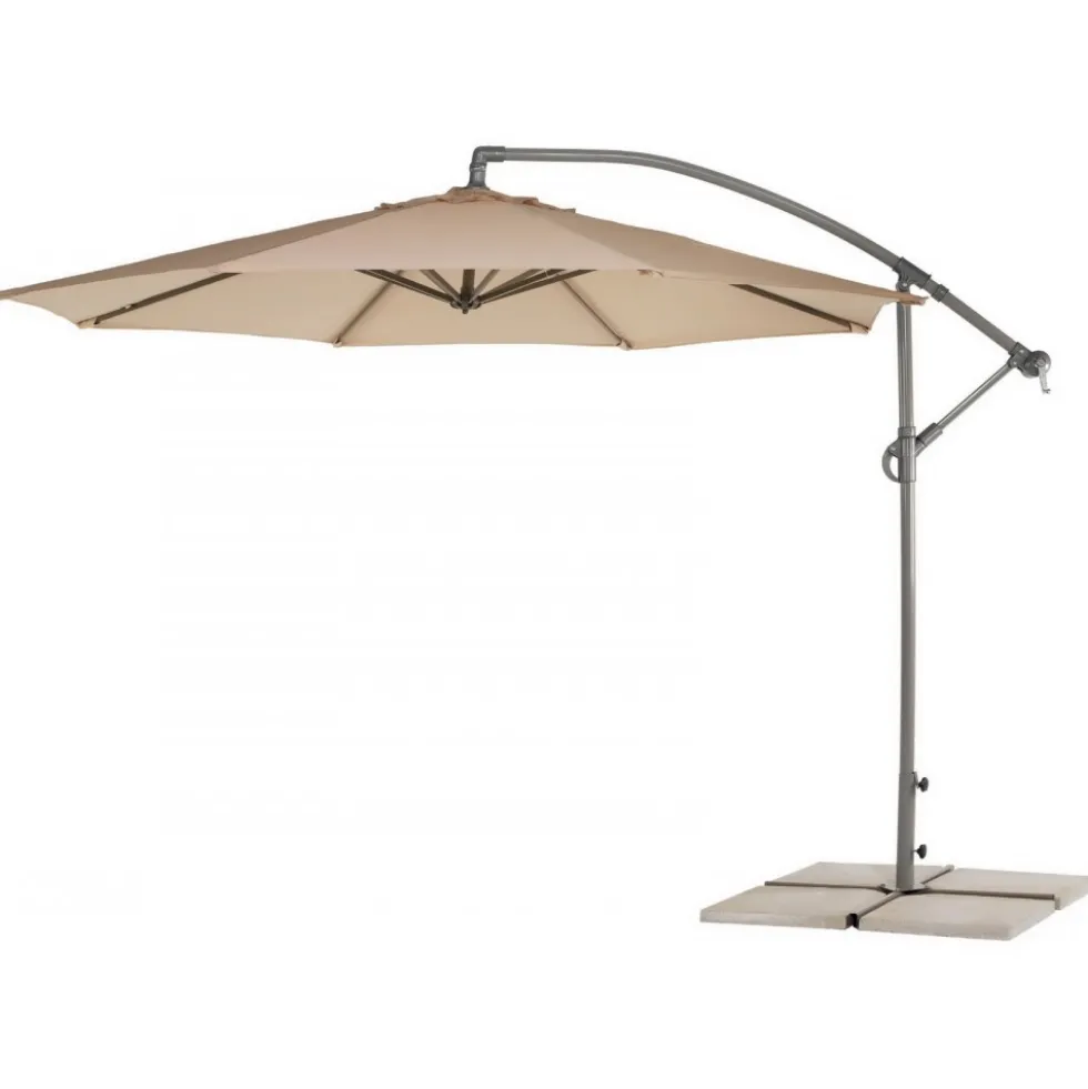 Parasol Viena diamètre 300cm beige HEVEA