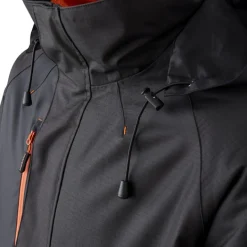 Parka de travail imperméable Ripstop noir et orange YUZU Coverguard