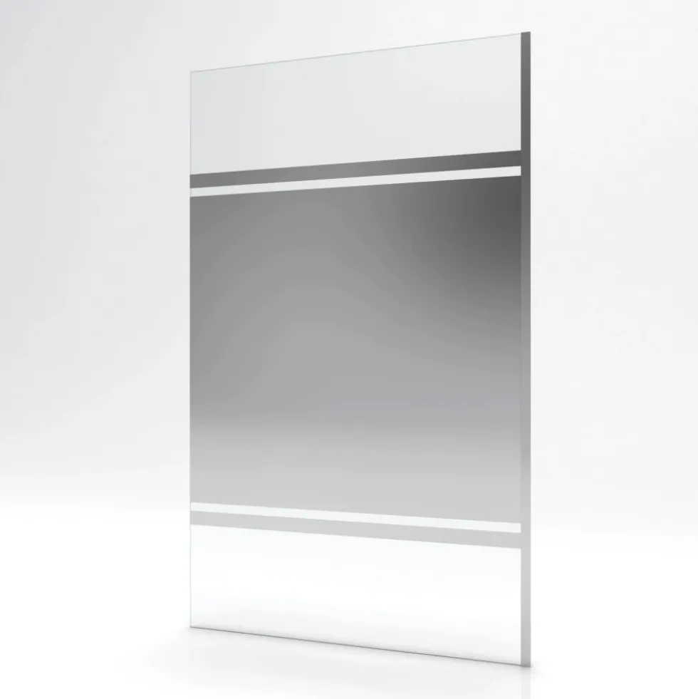 Paroi de douche fixe chromée Parma 2 - verre miroir AURLANE