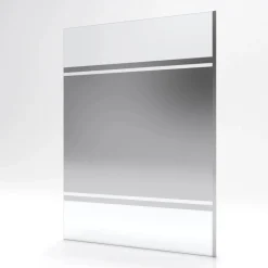 Paroi de douche fixe chromée Parma 2 - verre miroir AURLANE