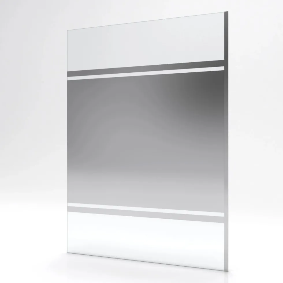 Paroi de douche fixe chromée Parma 2 - verre miroir AURLANE