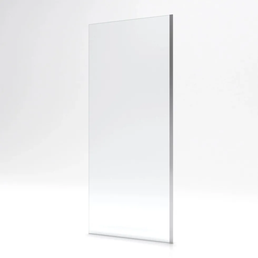 Paroi de douche fixe chromée Parma 2 - verre transparent AURLANE