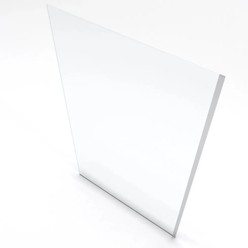 Paroi de douche fixe chromée Parma 2 - verre transparent AURLANE