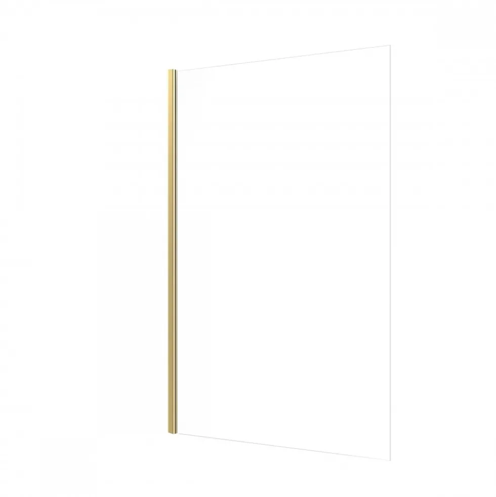 Paroi de douche fixe or brossé Parma 2 - verre transparent AURLANE