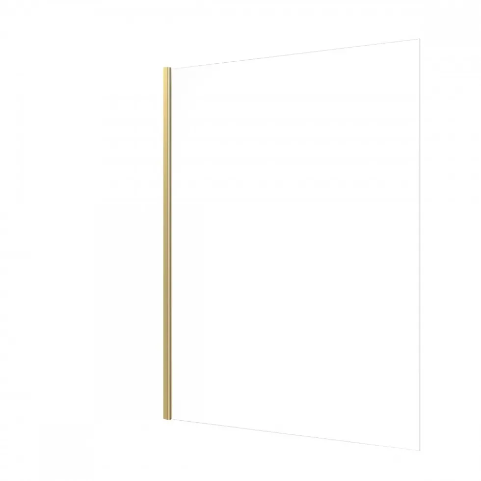Paroi de douche fixe or brossé Parma 2 - verre transparent AURLANE