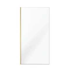 Paroi de douche fixe or brossé Parma 2 - verre transparent AURLANE