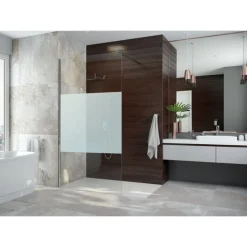 Paroi de douche à l'italienne Open 2 - verre sérigraphié - 200 x 90 cm LEDA