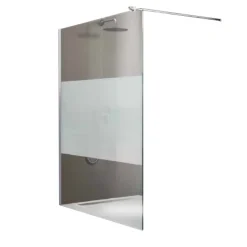 Paroi de douche à l'italienne Open 2 - verre sérigraphié - 200 x 90 cm LEDA