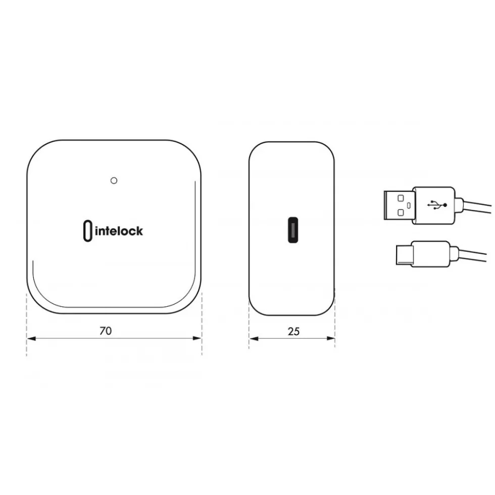 Passerelle Wi-Fi & Bluetooth Intelock - USB-C alim 5V/500mA FTH THIRARD
