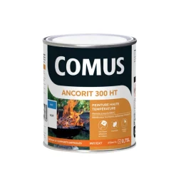 Peinture antirouille noir - haute temperature - 0,75 L - Ancorit 300 ht COMUS