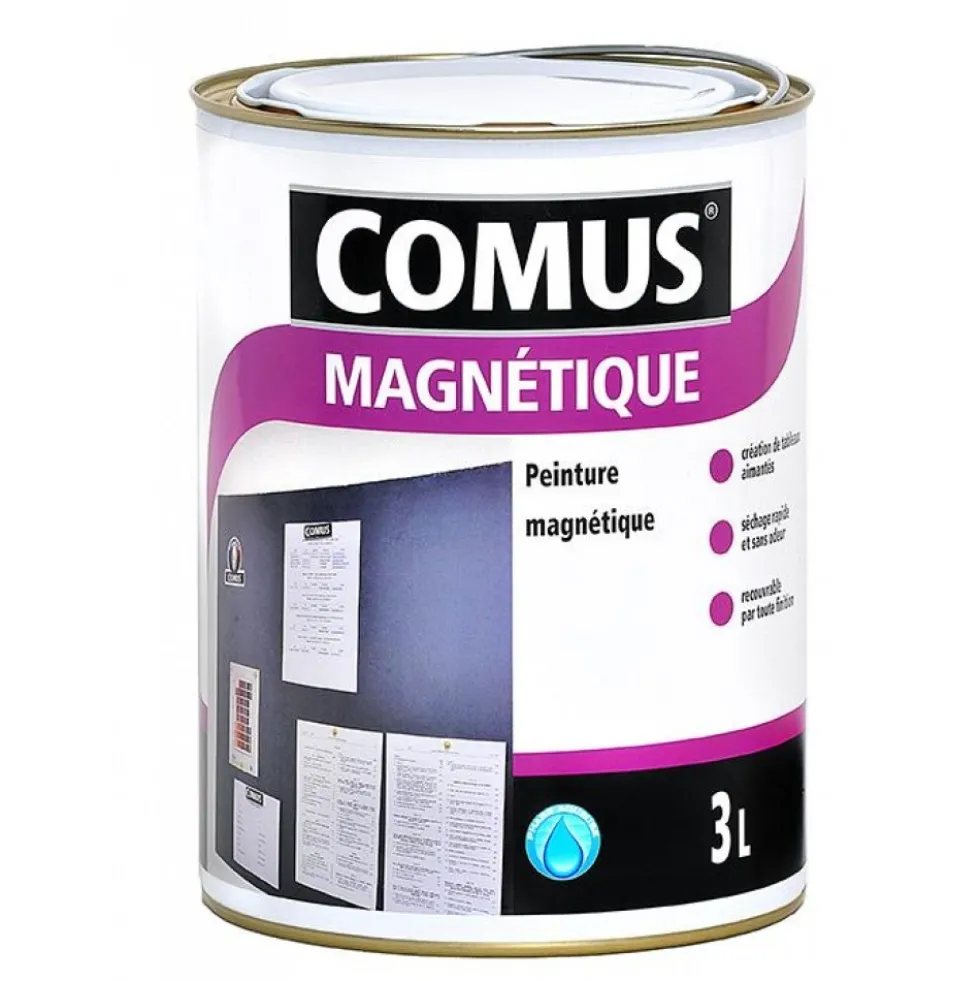 Peinture magnétique gris - 3 litres - reconditionné COMUS