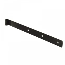 Penture droite bout carré Ø16 40×6 mm - trous carrés de 7,5 mm - noir BURGAUD