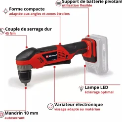 Perceuse d'angle sans fil - TE-AD 18 Li - Solo - Power X-Change EINHELL