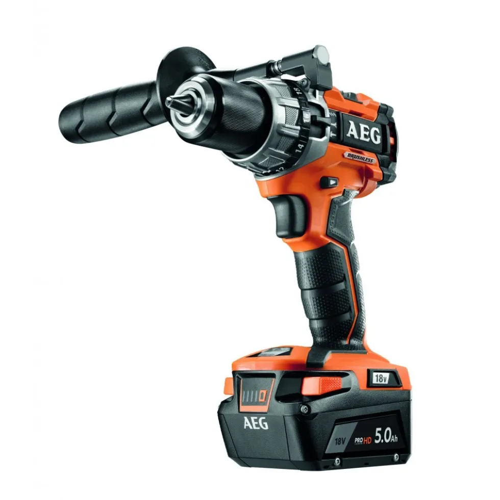 Perceuse à percussion Brushless 18V 65 Nm + 2 batteries 5Ah + coffret - BSB18C2BL-502C AEG Powertools