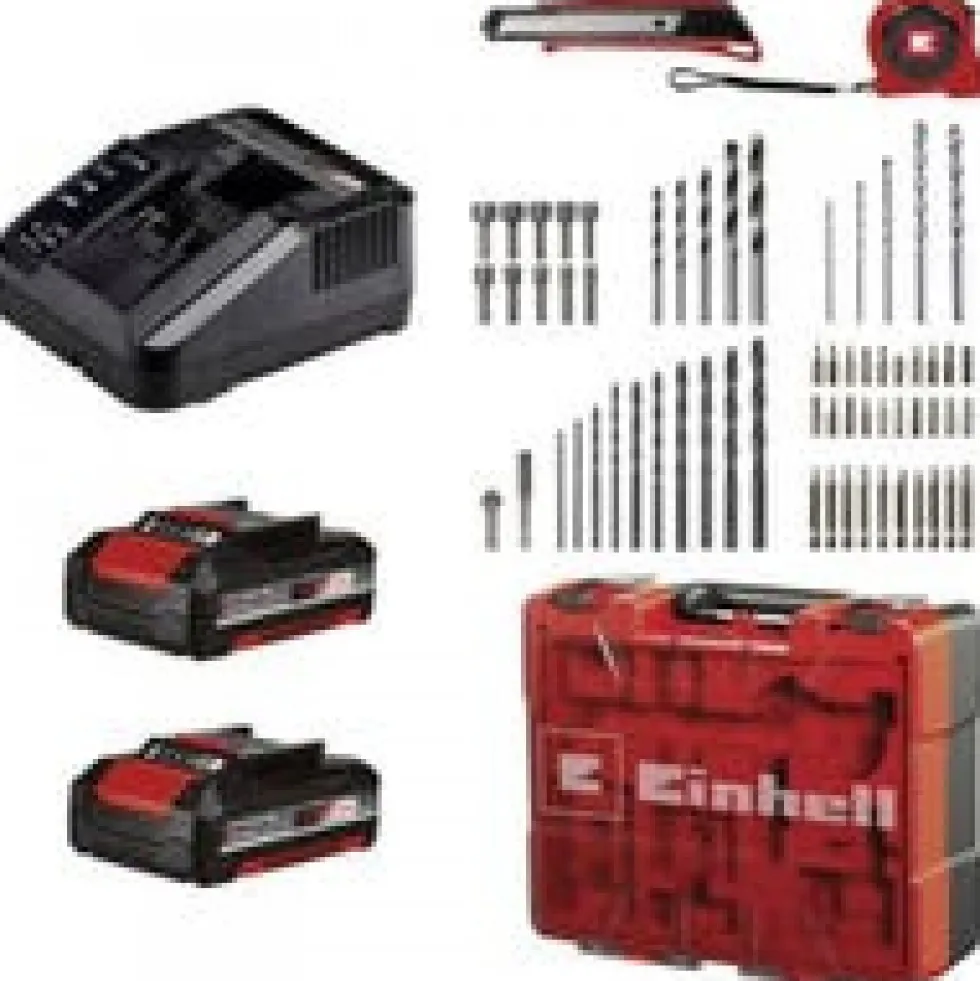 Perceuse à percussion sans fil TE-CD 18/40 Li-i+64 accessoires(2x2,0Ah) EINHELL