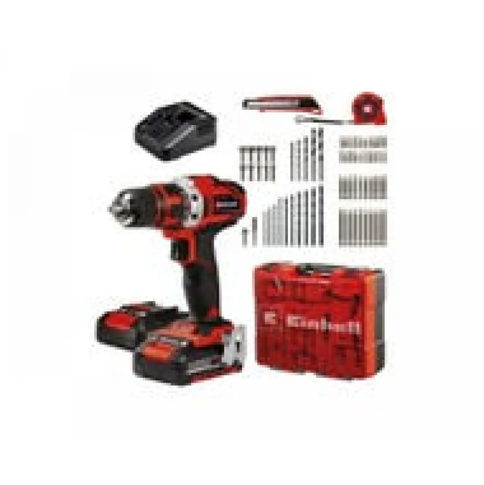 Perceuse à percussion sans fil TE-CD 18/40 Li-i+64 accessoires(2x2,0Ah) EINHELL