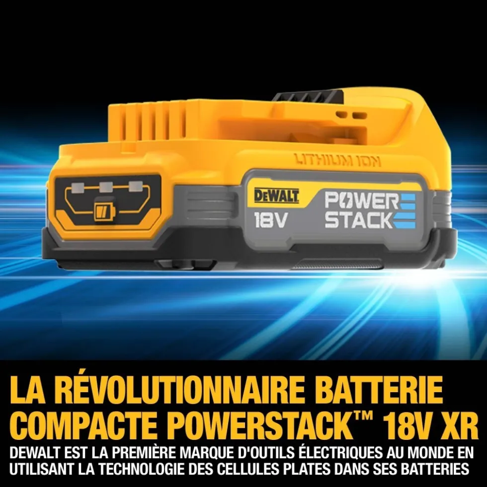 Perceuse visseuse Compacte XR 18V 1,7Ah Brushless -POWERSTACK-DCD800E2T-QW DEWALT