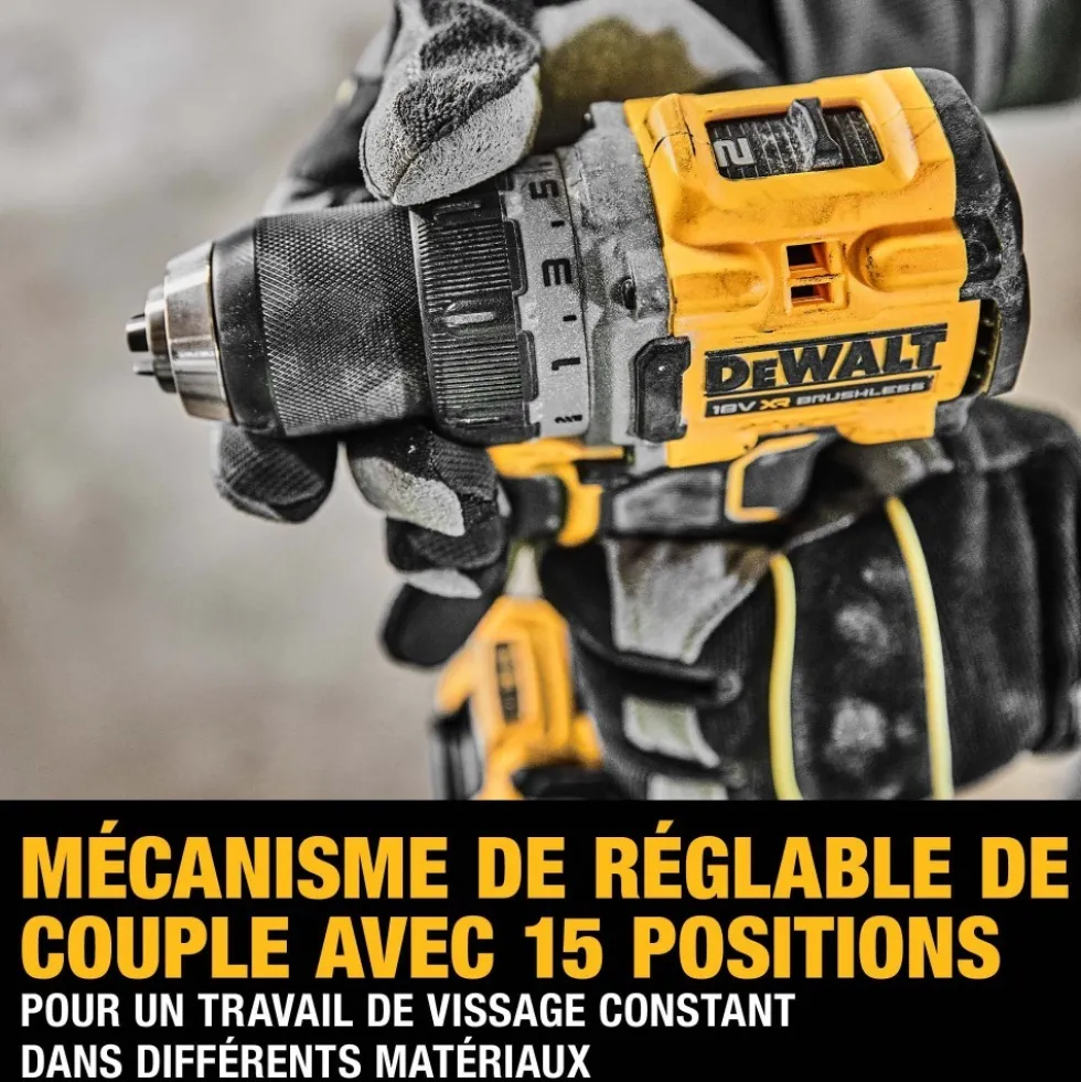 Perceuse visseuse Compacte XR 18V 1,7Ah Brushless -POWERSTACK-DCD800E2T-QW DEWALT