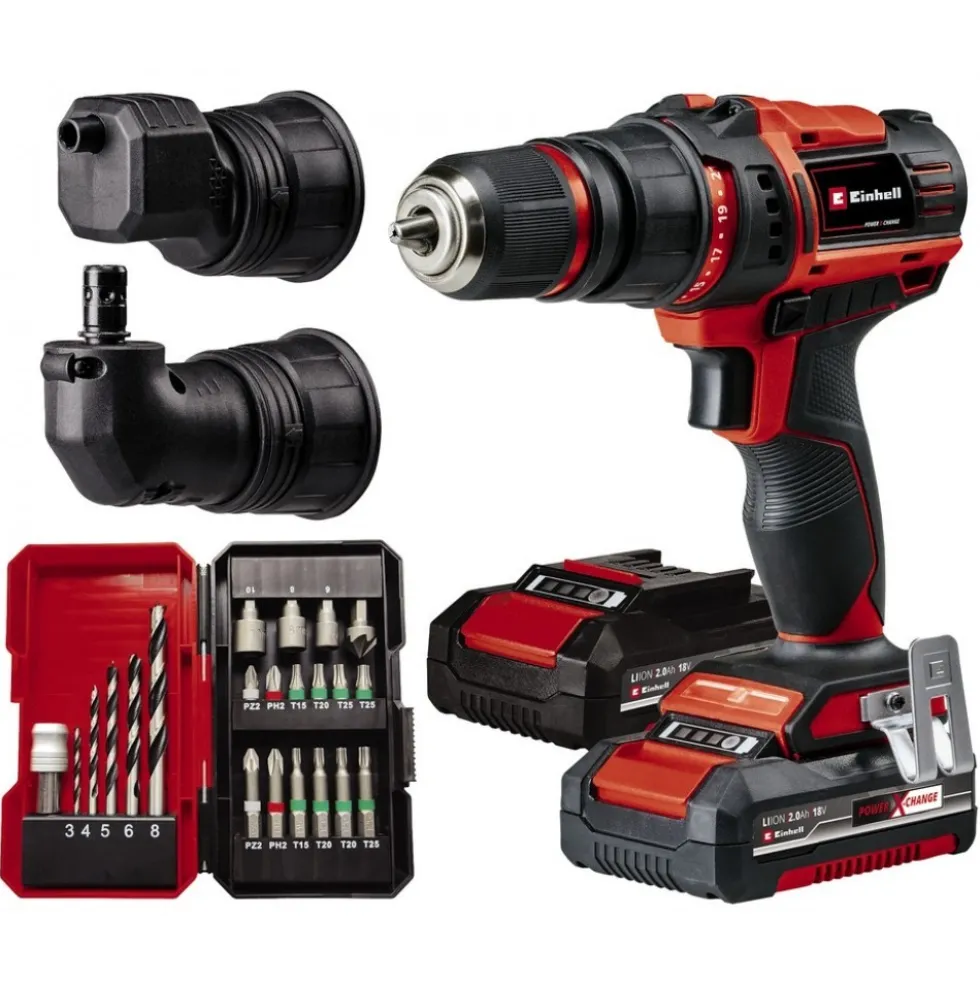 Perceuse visseuse sans fil - TE-CD 18/45 3X-Li + 22 accessoires EINHELL