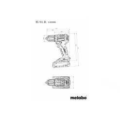 Perceuse visseuse sans fil 18V 2 x 2 Ah Li-Power - BS 18 L BL METABO