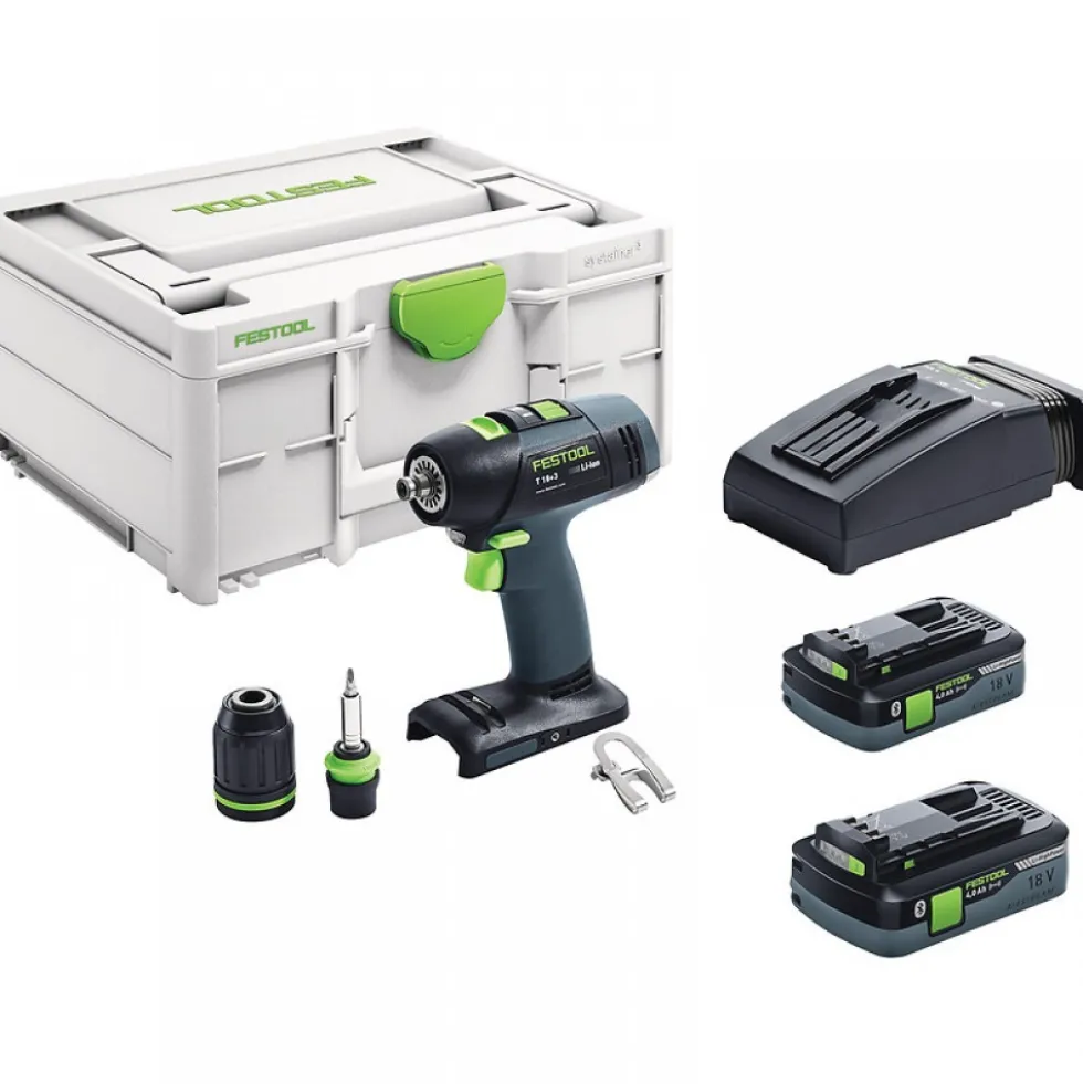 Perceuse visseuse 18 V - T18+3 HPC 4,0 Plus FESTOOL