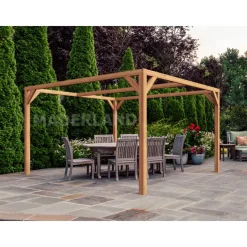 Pergola autoportante en bois lamellé-collé Tarragona - 3 x 3 m MADERLAND