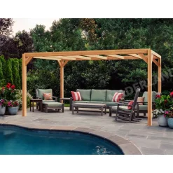 Pergola autoportante en bois lamellé-collé Alicante - 6 x 4 m MADERLAND