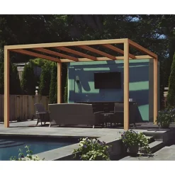 Pergola en bois lamellé-collé Santander 4 x 4 m MADERLAND
