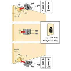 Pièce de guidage SlideLine 55+ HETTICH