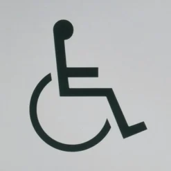 Pictogramme adhésif aluminium anidosé argent - 120 x 120 mm BILCOCQ