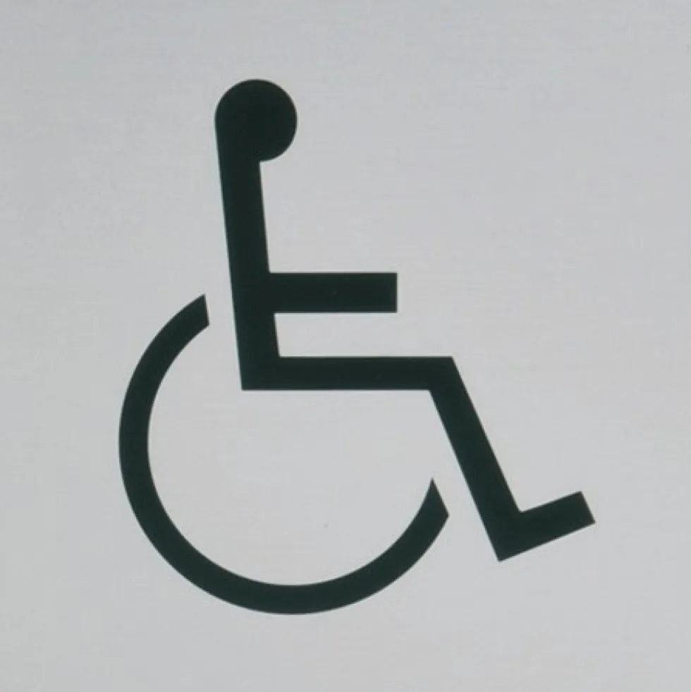 Pictogramme adhésif aluminium anidosé argent - 120 x 120 mm BILCOCQ