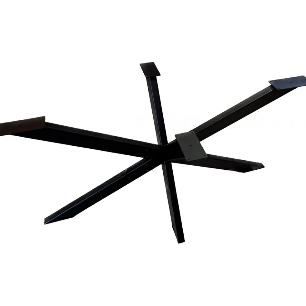 Pied de table central Mikado en acier noir mat - hauteur 720 mm DEVISMES