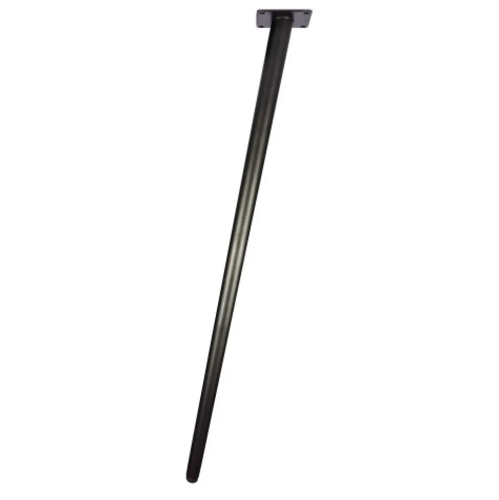 Pied de table conique - incliné - 710 mm - noir CUIVRERIE CENTRALE
