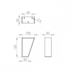 Pieds de table en métal - acier peint noir - lot de 4 CUIVRERIE CENTRALE