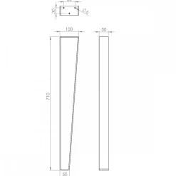 Pieds de table en métal - acier peint noir - lot de 4 CUIVRERIE CENTRALE