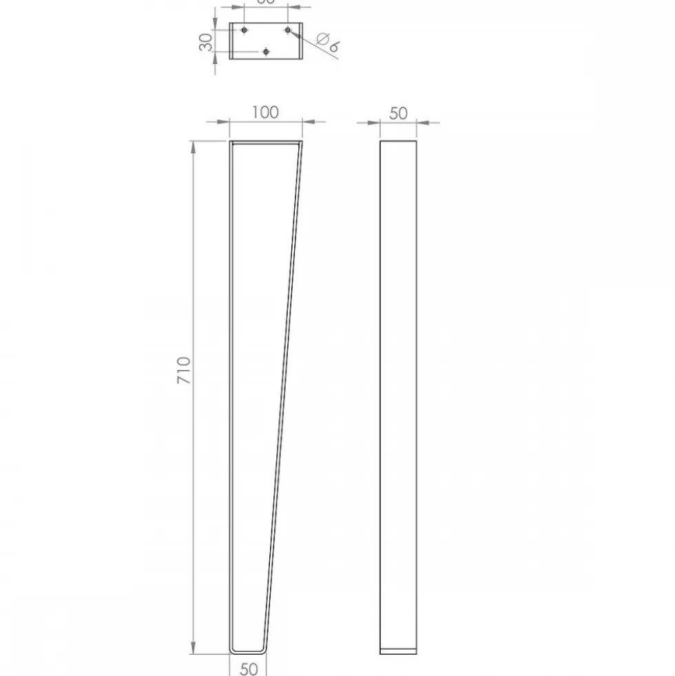 Pieds de table en métal - acier peint noir - lot de 4 CUIVRERIE CENTRALE