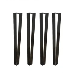 Pieds de table en métal - acier peint noir - lot de 4 CUIVRERIE CENTRALE