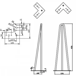 Pieds en épingle pour table et console SYNERCIA